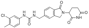 结构式 CAS# 1010100-07-8, N-(3-氯-4-甲基苯基)-N'-[[2-(2,6-二氧代-3-哌啶基)-2,3-二氢-1-氧代-1H-异吲哚-5-基]甲基]-脲