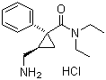 structure of CAS# 101152-94-7, Milnacipran hydrochloride;(1R,2S)-rel-2-(Aminomethyl)-N,N-diethyl-1-phenylcyclopropanecarboxamide hydrochloride