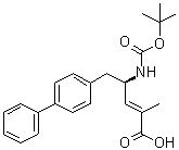 (2E,4R)-5-[1,1'-Biphenyl]-4-yl-4-[[(1,1-dimethylethoxy)carbonyl]amino]-2-methyl-2-pentenoic acid molecular structure (CAS 1012341-48-8)