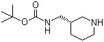 结构式 CAS# 1016167-99-9, (S)-[[哌啶-3-基]甲基]氨基甲酸叔丁酯