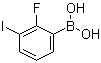 结构式 CAS# 1016231-39-2, 2-氟-3-碘苯硼酸