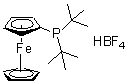 Di-tert-butylphosphinoferrocene tetrafluoroboric acid molecular structure (CAS 1017254-82-8)