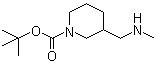 结构式 CAS# 1017356-25-0, 3-[(甲基氨基)甲基]哌啶-1-甲酸叔丁酯