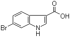 结构式 CAS# 101774-27-0, 6-溴吲哚-3-羧酸