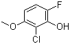 结构式 CAS# 1017777-60-4, 2-氯-6-氟-3-甲氧基苯酚