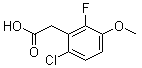 结构式 CAS# 1017777-83-1, 6-氯-2-氟-3-甲氧基苯乙酸