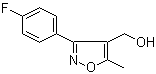 structure of CAS# 1018297-63-6, 3-(4-Fluorophenyl)-5-methyl-4-isoxazolemethanol;[3-(4-Fluorophenyl)-5-methylisoxazol-4-yl]methanol