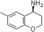 结构式 CAS# 1018978-88-5, (4S)-3,4-二氢-6-甲基-2H-1-苯并吡喃-4-胺