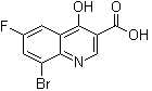 结构式 CAS# 1019016-15-9, 8-溴-6-氟-4-羟基-3-喹啉羧酸