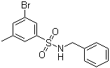 structure of CAS# 1020252-85-0, 3-Bromo-5-methyl-N-(phenylmethyl)benzenesulfonamide