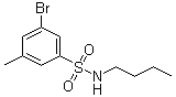 structure of CAS# 1020252-93-0, 3-Bromo-N-butyl-5-methylbenzenesulfonamide