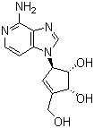 structure of CAS# 102052-95-9, 3-Deazaneplanocin;(1S,2R,5R)-5-(4-Amino-1H-imidazo[4,5-c]pyridin-1-yl)-3-(hydroxymethyl)-3-cyclopentene-1,2-diol; NSC 617989