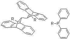 结构式 CAS# 1020670-88-5, 12,12'-双(二苯基膦基)-9,9',10,10'-四氢-11,11'-联-9,10-乙烯桥蒽