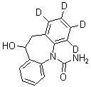 10,11-二氢-10-羟基-5H-二苯并[b,f]氮杂卓-1,2,3,4-四氘代-5-甲酰胺分子结构 (CAS 1020719-39-4)