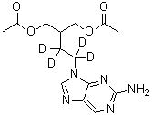 2-[2-(2-Amino-9H-purin-9-yl)ethyl-1,1,2,2-d<sub>4</sub>]-1,3-propanediol 1,3-diacetate molecular structure (CAS 1020719-42-9)