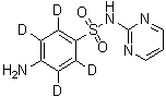4-Amino-N-2-pyrimidinylbenzene-2,3,5,6-d<sub>4</sub>-sulfonamide molecular structure (CAS 1020719-78-1)