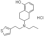 5,6,7,8-Tetrahydro-6-[propyl[2-(3-thienyl)ethyl]amino]-1-naphthalenol hydrochloride molecular structure (CAS 102121-01-7)