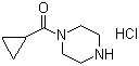 结构式 CAS# 1021298-67-8, 1-(环丙基羰基)哌嗪盐酸盐
