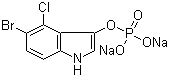 structure of CAS# 102185-33-1, 5-Bromo-4-chloro-3-indolyl phosphate disodium salt;disodium (5-bromo-4-chloro-1H-indol-3-yl) phosphate