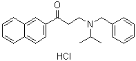 结构式 CAS# 1021868-92-7, 3-[异丙基(苄基)氨基]-1-(2-萘基)-1-丙酮盐酸盐