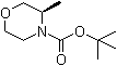 structure of CAS# 1022093-98-6, (3R)-3-Methylmorpholine-4-carboxylic acid tert-butyl ester