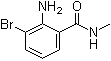 结构式 CAS# 1022960-45-7, 2-氨基-3-溴-N-甲基苯甲酰胺