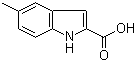 5-甲基吲哚-2-甲酸分子结构 (CAS 10241-97-1)