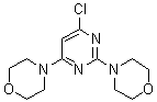 2,4-双(吗啉-4-基)-6-氯嘧啶分子结构 (CAS 10244-24-3)