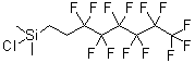 structure of CAS# 102488-47-1, [2-(Tridecafluorohexyl)ethyl]dimethylchlorosilane;Chlorodimethyl[2-(perfluorohexyl)ethyl]silane; [2-(Perfluorohexyl)ethyl]dimethylchlorosilane