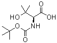 structure of CAS# 102507-13-1, N-[(1,1-Dimethylethoxy)carbonyl]-3-methyl-L-threonine;(S)-2-(tert-Butoxycarbonylamino)-3-hydroxy-3-methylbutanoic acid