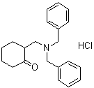 2-(Dibenzylaminomethyl)cyclohexanone hydrochloride molecular structure (CAS 102596-84-9)
