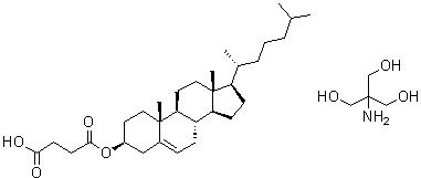 structure of CAS# 102601-49-0, Cholesterol hemisuccinate TRIS salt