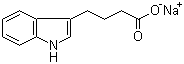 3-吲哚丁酸钠分子结构 (CAS 10265-70-0)