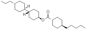 [trans[trans(trans)]]-4-Pentylcyclohexanecarboxylic acid 4'-propyl[1,1'-bicyclohexyl]-4-yl ester molecular structure (CAS 102714-87-4)
