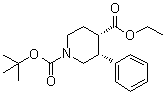 structure of CAS# 1027710-05-9, rel-(3R,4S)-1-(tert-Butoxycarbonyl)-3-phenylpiperidine-4-carboxylic acid ethyl ester