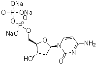 结构式 CAS# 102783-57-3, 2'-脱氧胞苷 5'-(三氢连二磷酸酯)三钠盐