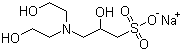 3-[N,N-双(2-羟乙基)氨基]-2-羟基丙磺酸单钠盐分子结构 (CAS 102783-62-0)