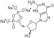结构式 CAS# 102783-74-4, 2'-脱氧鸟苷-5'-二磷酸三钠盐