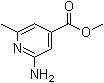 结构式 CAS# 1029128-50-4, 2-氨基-6-甲基吡啶-4-羧酸甲酯