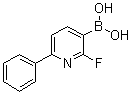 结构式 CAS# 1029654-19-0, 2-氟-6-苯基吡啶-3-硼酸