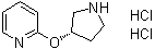 structure of CAS# 1029715-21-6, (S)-2-[(Pyrrolidin-3-yl)oxy]pyridine dihydrochloride