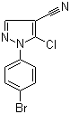 1-(4-溴苯基)-5-氯-1H-吡唑-4-甲腈分子结构 (CAS 102996-37-2)