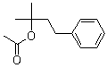 structure of CAS# 103-07-1, 1,1-Dimethyl-3-phenylpropyl acetate;Dimethylphenethylcarbinol acetate; Dimethylphenylethyl carbinyl acetate; Phenylethyl dimethyl carbinyl acetate