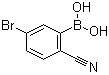 结构式 CAS# 1032231-30-3, 3-溴-6-氰基苯硼酸