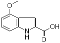 结构式 CAS# 103260-65-7, 4-甲氧基吲哚-2-羧酸