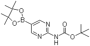 结构式 CAS# 1032758-88-5, [2-(叔丁氧羰基氨基)嘧啶-5-基]硼酸频哪醇酯