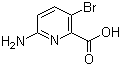 结构式 CAS# 1033201-61-4, 6-氨基-3-溴-2-吡啶羧酸