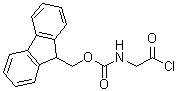 structure of CAS# 103321-49-9, N-(9-Fluorenylmethoxycarbonyl)glycyl chloride;9H-Fluoren-9-ylmethyl (2-chloro-2-oxoethyl)carbamate