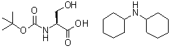N-(tert-Butoxycarbonyl)-L-serine dicyclohexylammonium salt molecular structure (CAS 10342-06-0)
