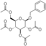 苯甲基 beta-D-吡喃葡萄糖苷 2,3,4,6-四乙酸酯分子结构 (CAS 10343-13-2)